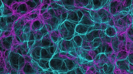 Abstract Neon Web Purple And Teal Network