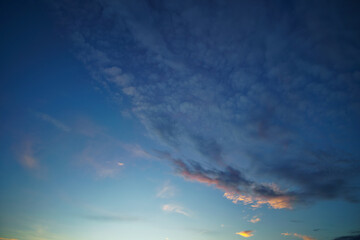 Wall Mural - beautiful sunset sky with clouds as abstract background