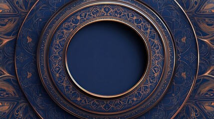 Wall Mural - Intricate Circular Design With Ornate Gold Accents