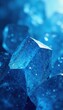 © chamaiporn - Intricate blue ice crystal grid, polygonal facets , luxury, abstract pattern, abstract
