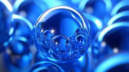Wall Mural - futuristic 3d render illustration technology background. abstract structure with cyan glowing sphere