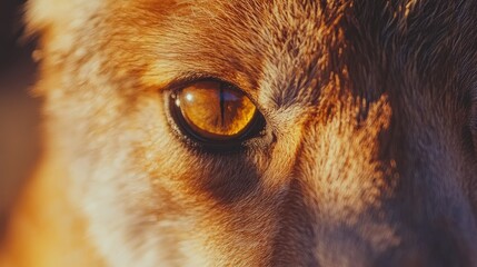 Poster - Golden Eyed Fox Close Up Portrait Showing Fur Detail