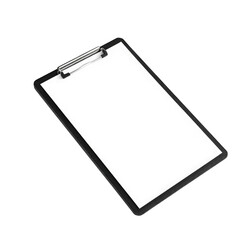 Wall Mural - Closeup view of Clipboard isolated on white background