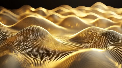 Poster - A wide-angle view of a D gold line graph with golden curves and data points, highlighting trends and patterns in a sophisticated and visually appealing format.