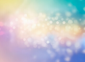 Wall Mural - soft pastel double exposure with dreamy bokeh lights creates a gentle, ethereal, and blurred backgro