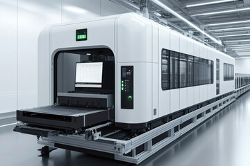 Poster - Advanced industrial machine in modern factory setting