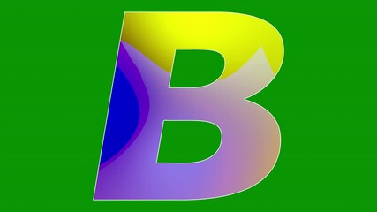 Wall Mural - TEXT GRADIENT green screen animation