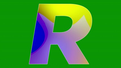 Wall Mural - TEXT GRADIENT green screen animation
