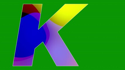 Wall Mural - TEXT GRADIENT green screen animation