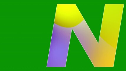 Wall Mural - TEXT GRADIENT green screen animation
