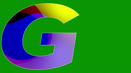 Wall Mural - TEXT GRADIENT green screen animation