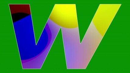 Wall Mural - TEXT GRADIENT green screen animation