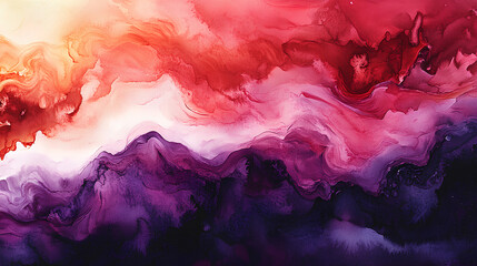 Wall Mural - black dark purple red burgundy wine magenta maroon plum watercolor water. abstract art colorful back