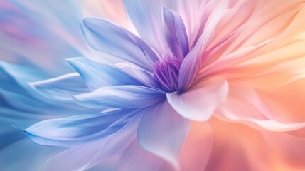 Sticker - Dreamlike Pastel Flower Petals Softly Blurred