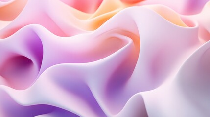 Poster - Abstract Pastel Wave Forms Smooth Gradient Design