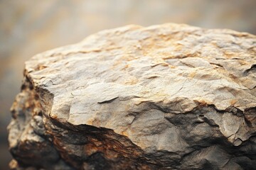 Aufkleber - Close-up of a rough, textured rock surface showing natural weathering and erosion patterns.