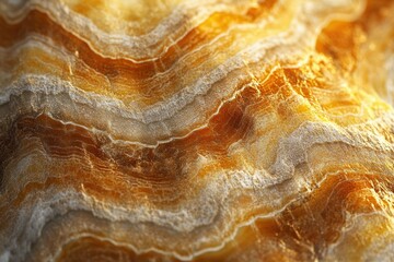 Aufkleber - Close-up of swirling, golden onyx stone texture; luxurious, natural beauty.