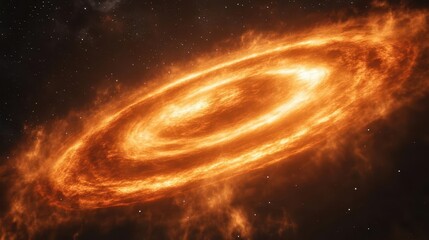Wall Mural - majestic nebula clouds surrounding a distant planet in deep space