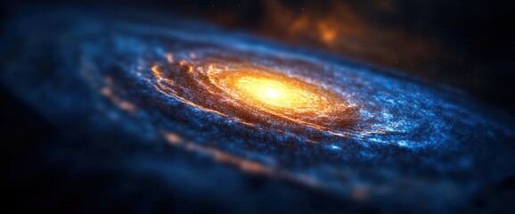Wall Mural - Spiral Galaxy Core, Cosmic Dust, Space Background, Science Fiction, Wallpaper