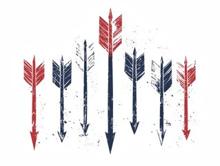 Wall Mural - logo design featuring red, white, and blue arrows in a creative arrangement for dynamic use