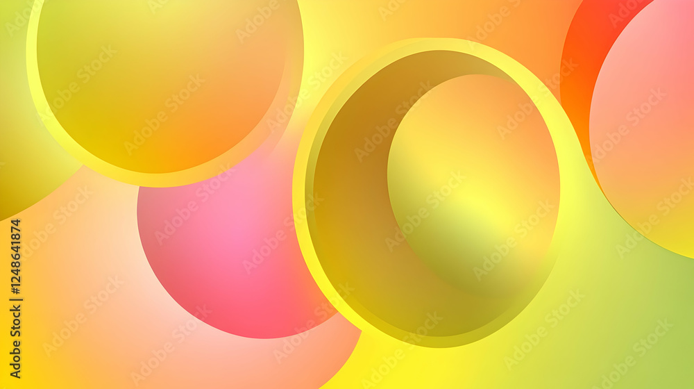 Abstract pastel circles, gradient background, design element, website template