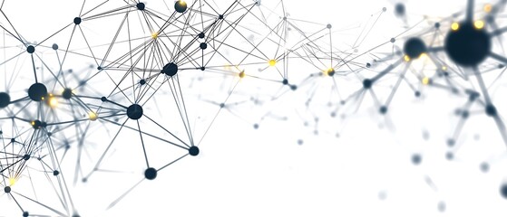Wall Mural - A series of dots are connected to each other in a line