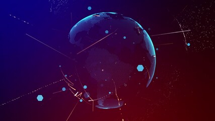 Wall Mural - NEWS Animation globe background