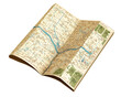© Alice a. - folded road map displaying intricate details of travel routes and navigation. visible creases add character, making it nostalgic representation of exploration