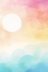 Wall Mural -  soft pastel gradient watercolor background