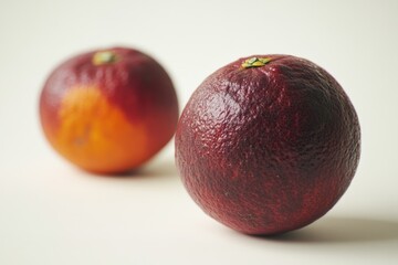 Wall Mural - Two oranges sit together, ready for snacking or decoration