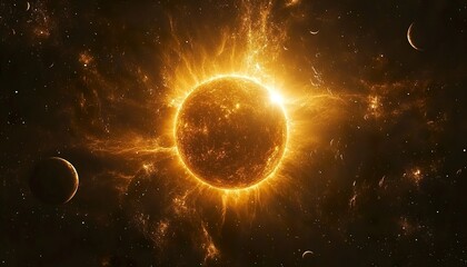 Wall Mural - solar system: giant sun