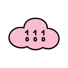 cloud coding icon design