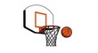 © Qstock - Basketball Hoop and Ball Illustration - Perfect For Sports and Recreational Graphics