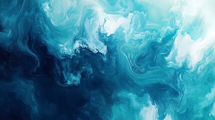 Wall Mural - bright abstract gradient with teal and cyan hues, glowing softly, creating a futuristic and calming 
