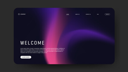 Wall Mural - fluid gradient landing page website design