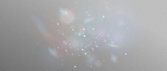 Wall Mural - shimmering dust. bokeh lights. festive designs.white png dust light. bokeh light lights effect backg