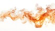 © leymart - Abstract orange smoke swirls on white background.