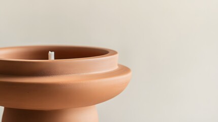 Wall Mural - Terracotta Candle Holder with Unlit Wick