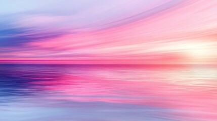 Wall Mural - dreamy pastel sunset reflects on calm water creating a beautiful scene