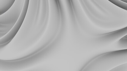 Aufkleber -  Abstract White Sculptural Form in Minimalist Style