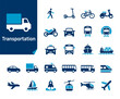 © WonderfulPixel - Transportation icon illustrations, Flat design, Pixel perfect.