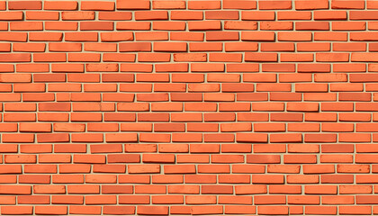 Wall Mural - The background of the brick wall, made of bricks of dark orange color. Can be used for interior design, pixel art. with white shades