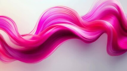 Wall Mural - Pink wave with a white background. The pink wave is long and curvy. The pink color is vibrant and eye-catching. The white background provides a contrast to the pink wave