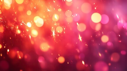 Wall Mural - Abstract background using warm colors and sparkling lights, bokeh effect, ideal for festive or celebratory themes