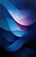 Wall Mural - Abstract Blue Curves Overlapping Shapes with Smooth Lines and Elegant Geometric Design