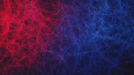 Wall Mural - Abstract vector background with dark blue, red, and purple gradient lines in different directions, creating a complex web of threads