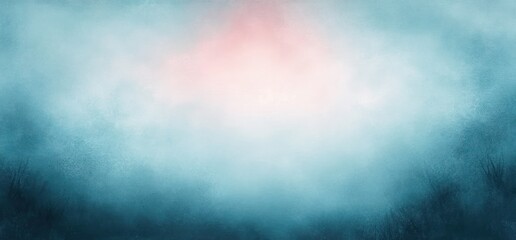 Aufkleber - Ethereal Pastel Landscape Background with Soft Blurred Edges and Gentle Light