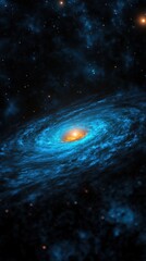 Wall Mural - Spiral Galaxy, Cosmic Dust, Stars, Nebula, Space Background, Astronomy, Science Illustration