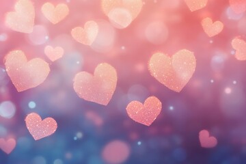 Fototapete - Abstract Hearts Background for Valentine's Day and Women's Day Love Wallpaper