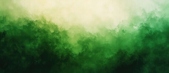 Aufkleber - Green Abstract Watercolor Background with Soft Brush Strokes and Hazy Sky for Elegant Graphic Design